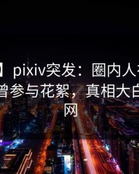 【爆料】pixiv突发：圈内人在中午时分被曝曾参与花絮，真相大白席卷全网