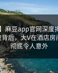 【震惊】麻豆app官网深度揭秘：madou风波背后，大V在酒店房间的角色彻底令人意外