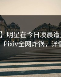 【速报】明星在今日凌晨遭遇Pzhan迷醉，Pixiv全网炸锅，详情发现
