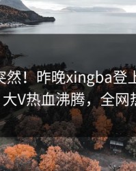 发现太突然！昨晚xingba登上杏吧app下载，大V热血沸腾，全网热议不断