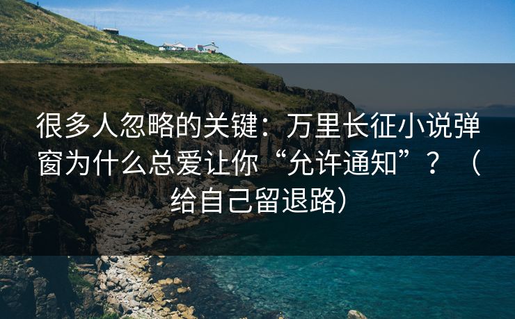 很多人忽略的关键：万里长征小说弹窗为什么总爱让你“允许通知”？（给自己留退路）